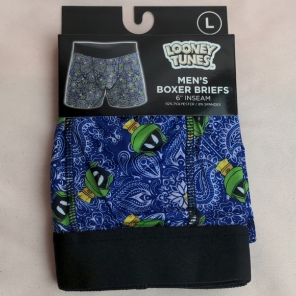 Looney Tunes Marvin the Martian Blue and Green Boxer Briefs size Small - Picture 2 of 6